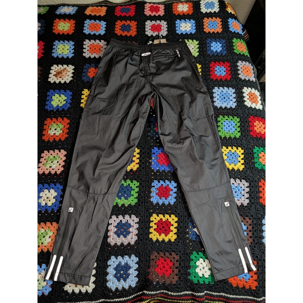 ASICS Vintage Womens Nylon Track Pants Trousers Training Black Joggers - Picture 7 of 10